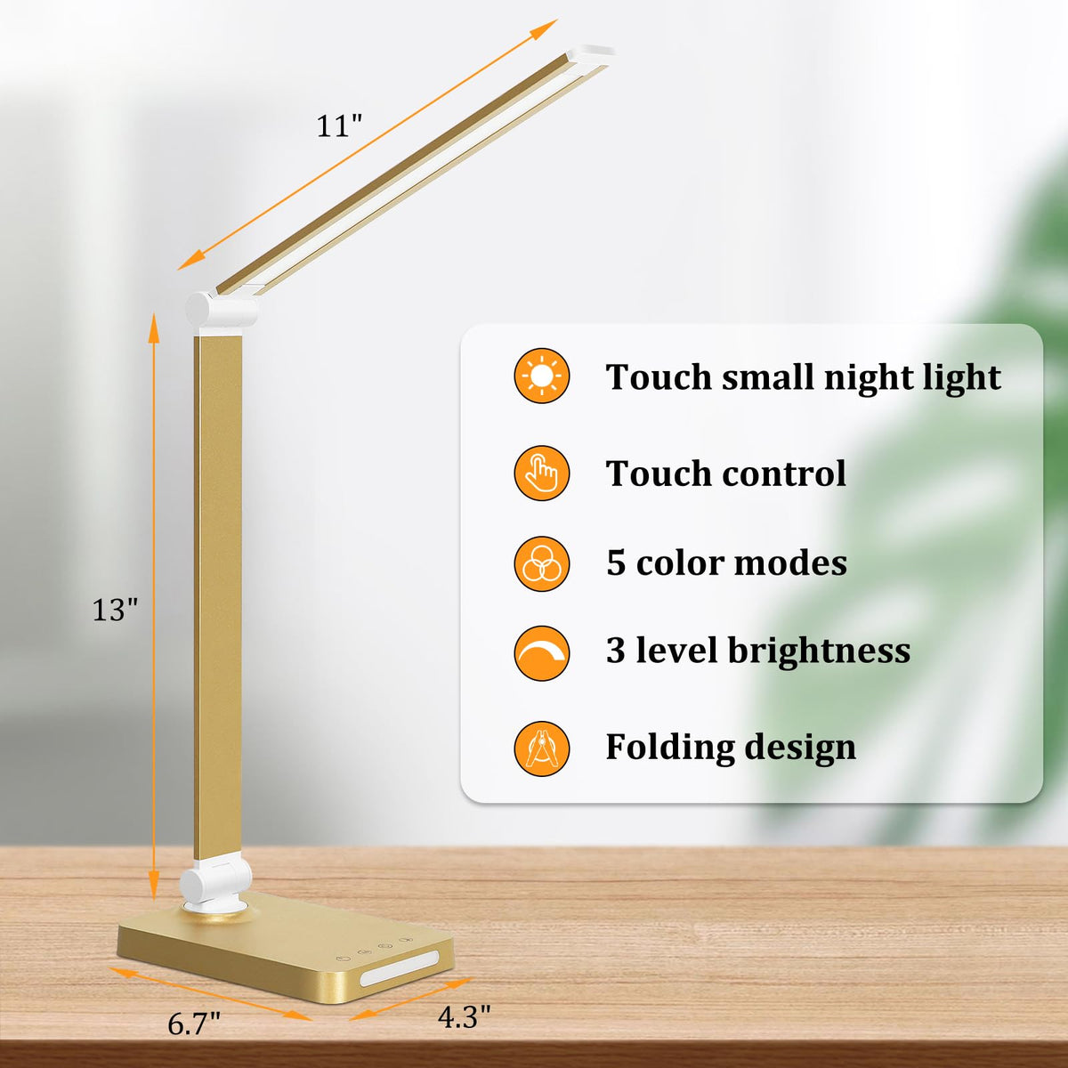 Dott Arts LED Desk Lamp color modes provide tailored lighting for work or study.