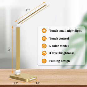 Dott Arts LED Desk Lamp color modes provide tailored lighting for work or study.