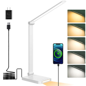 Dott Arts LED Desk Lamp foldable arm saves desk space for easy transport.