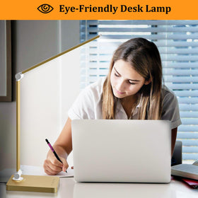 Dott Arts LED Desk Lamp in gold finish adds style to rooms.