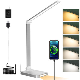 Dott Arts LED desk lamp with touch control for color and brightness.
