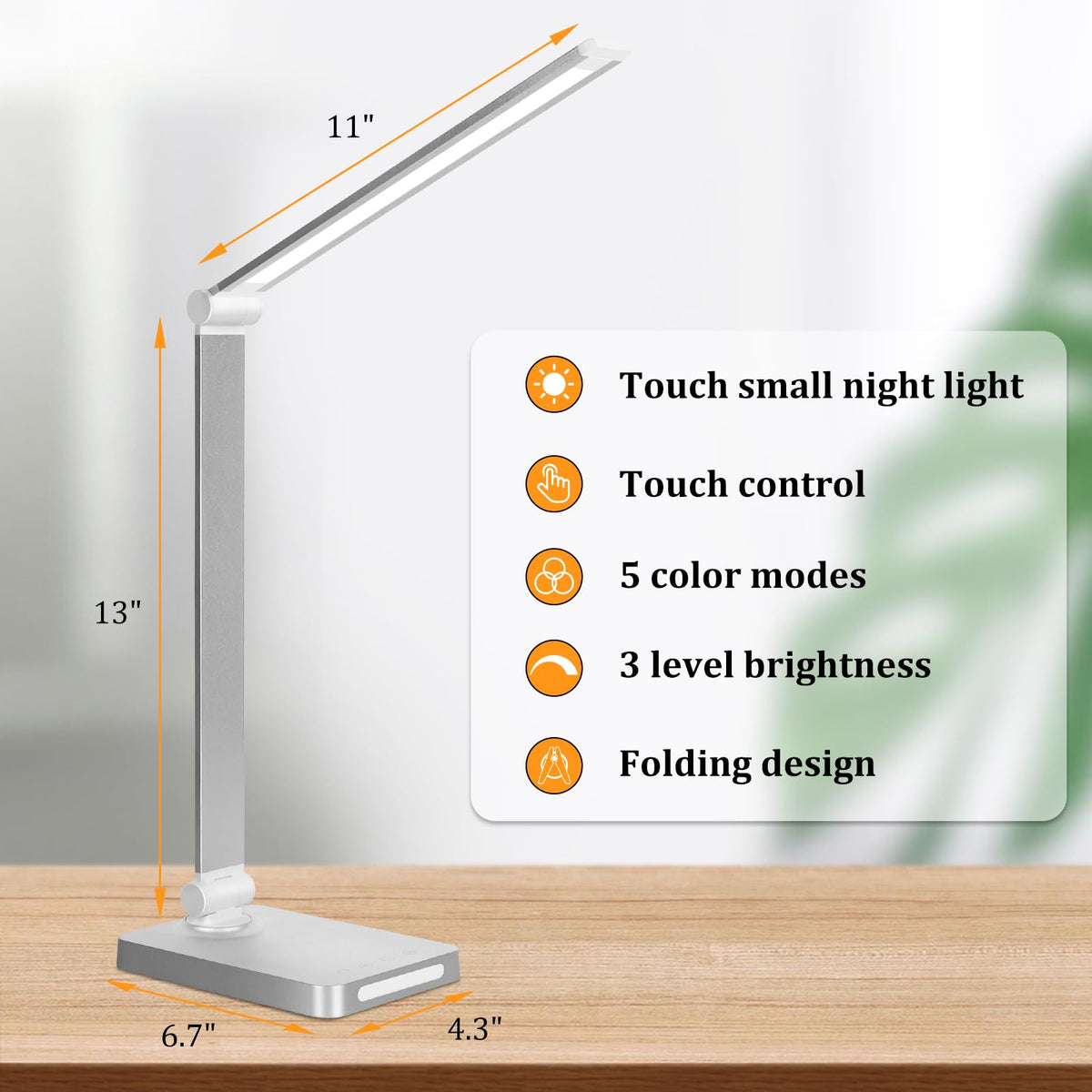 Dott Arts lamp with USB ports for charging devices.