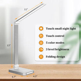 Dott Arts lamp with USB ports for charging devices.