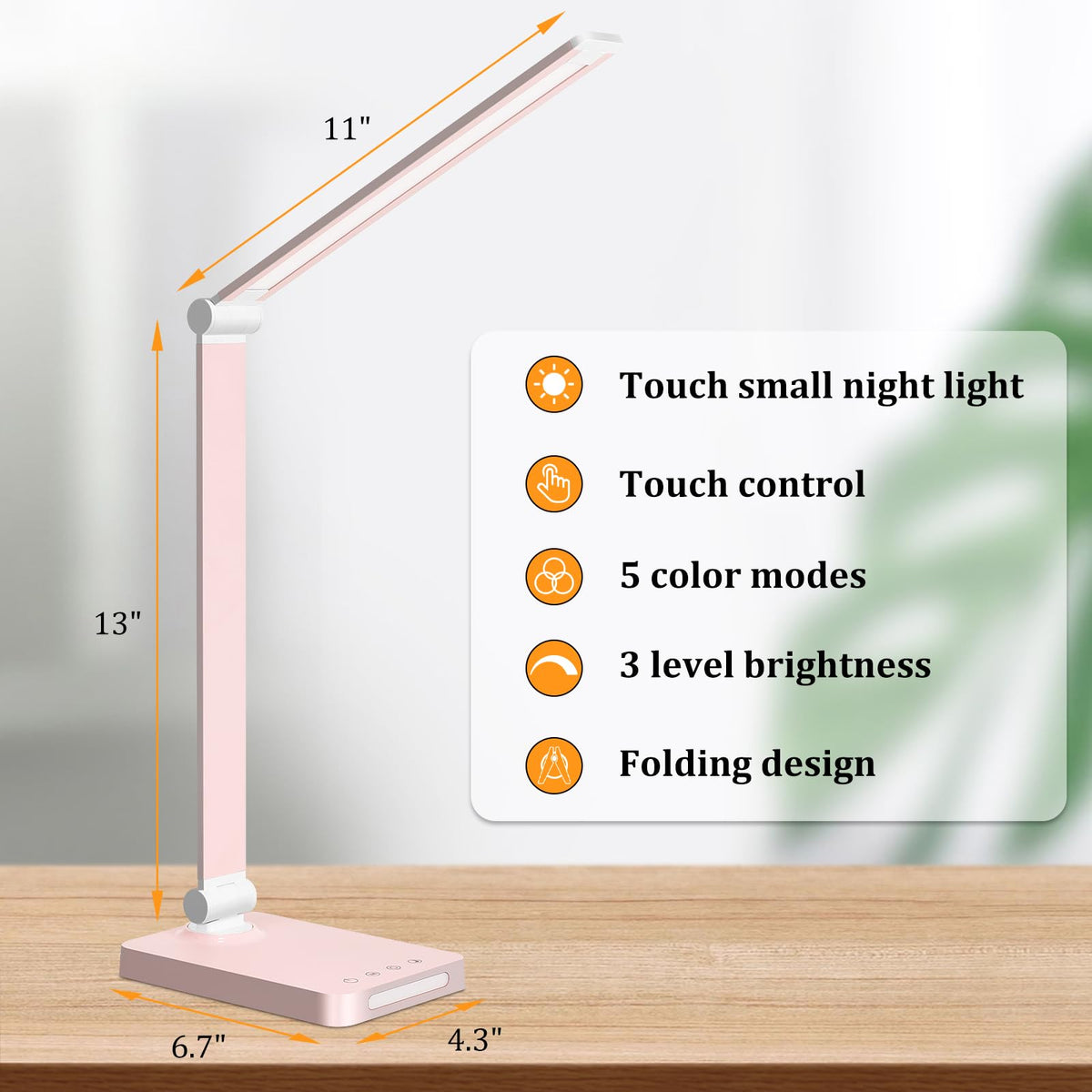 Dott Arts lamp with USB-C and USB-A ports charges devices conveniently.