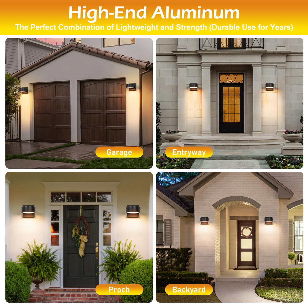 Double Century durable aluminum porch light combines style and longevity for exterior spaces.