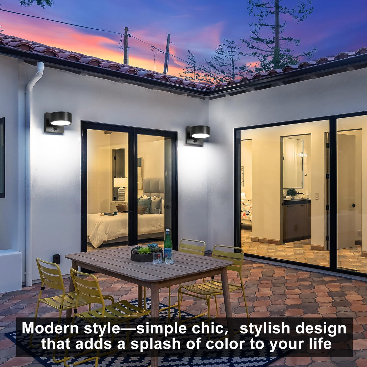 Double Century energy-saving 8W LED outdoor light demonstrates low power use.