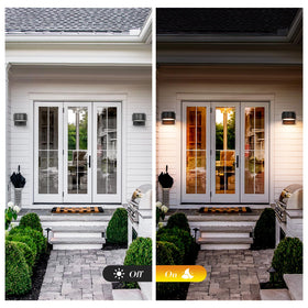 Double Century outdoor wall light waterproof glass cover protects against rain while brightening entryways.