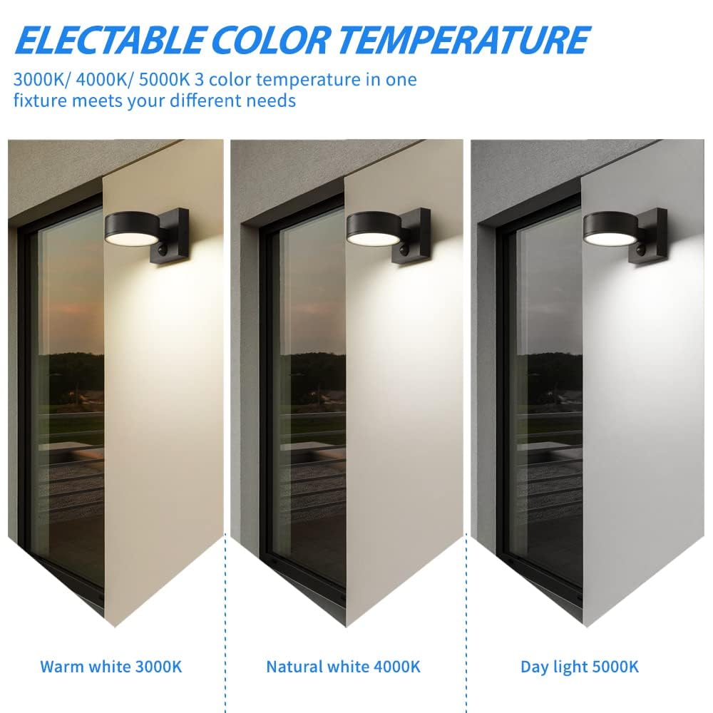 Double Century porch light shows warm 3000K glow for cozy entry.