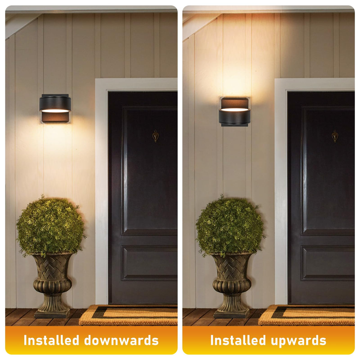Double Century weatherproof lamp suited for garages, entrances, and patios in all weather.