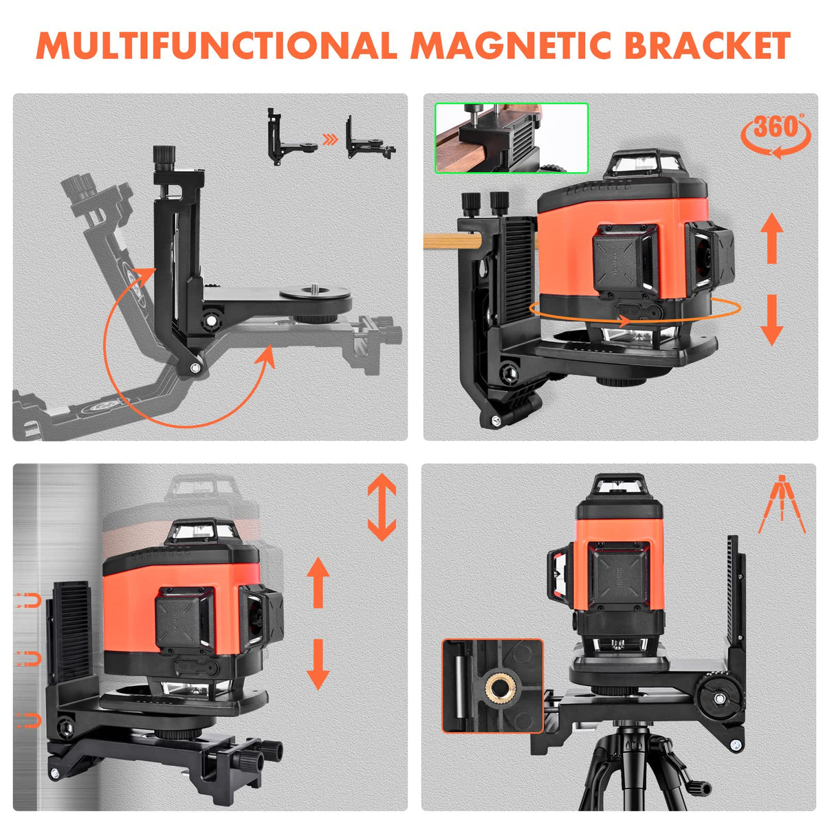 DOVOH 4D-360 horizontal and vertical lasers support versatile room layouts.