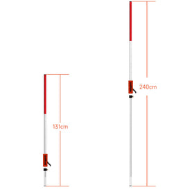 DOVOH aluminum laser rod with telescoping sections for up to 7.9 feet.
