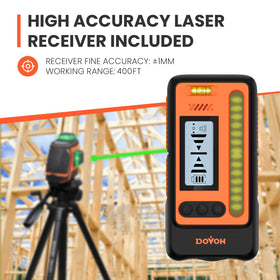 DOVOH H3-360G bright green laser beam for high visibility in sunlight.