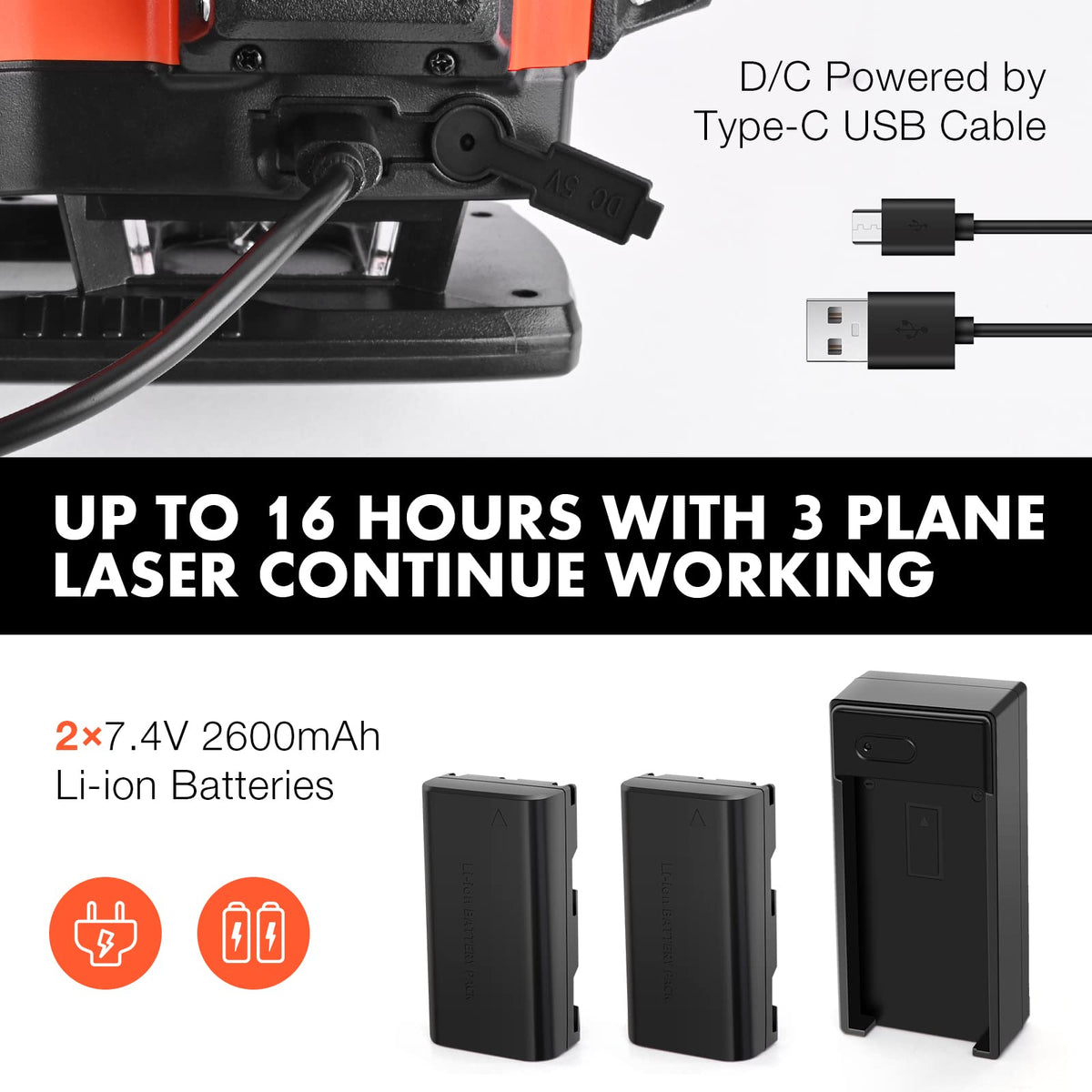 DOVOH magnetic bracket secures the laser on metal surfaces for hands-free use.