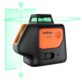 DOVOH PV-360G front view shows compact professional laser level for quick setup.