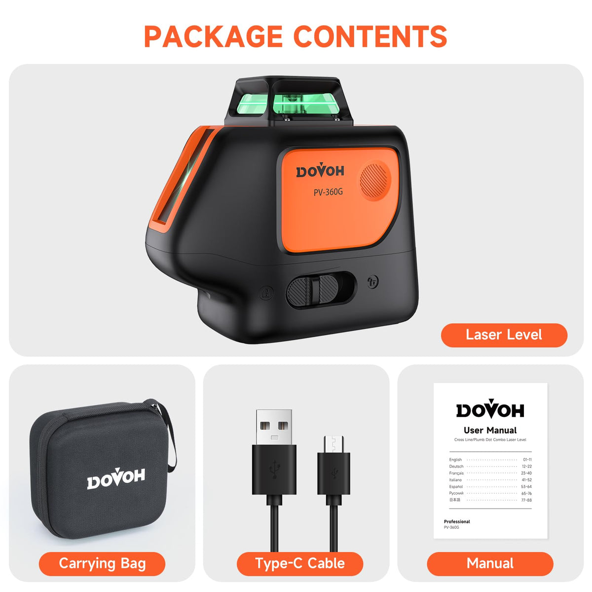 DOVOH pulse mode with receiver extends range to 197 feet.