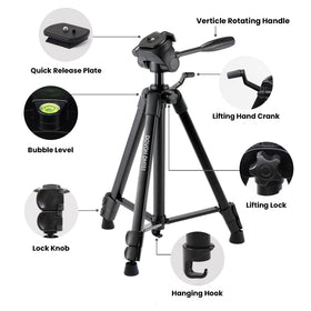 DOVOH quick-release plate enables fast tool or camera attachment.