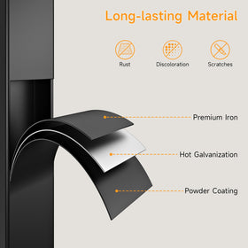 Dovov heavy-duty iron construction delivers a solid, weather-ready feel.