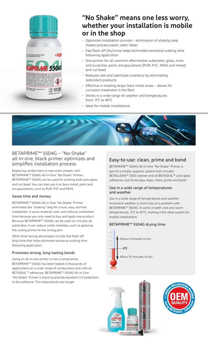 Dow Automotive 5504G bottle cap image shows easy application and consistent dispensing.