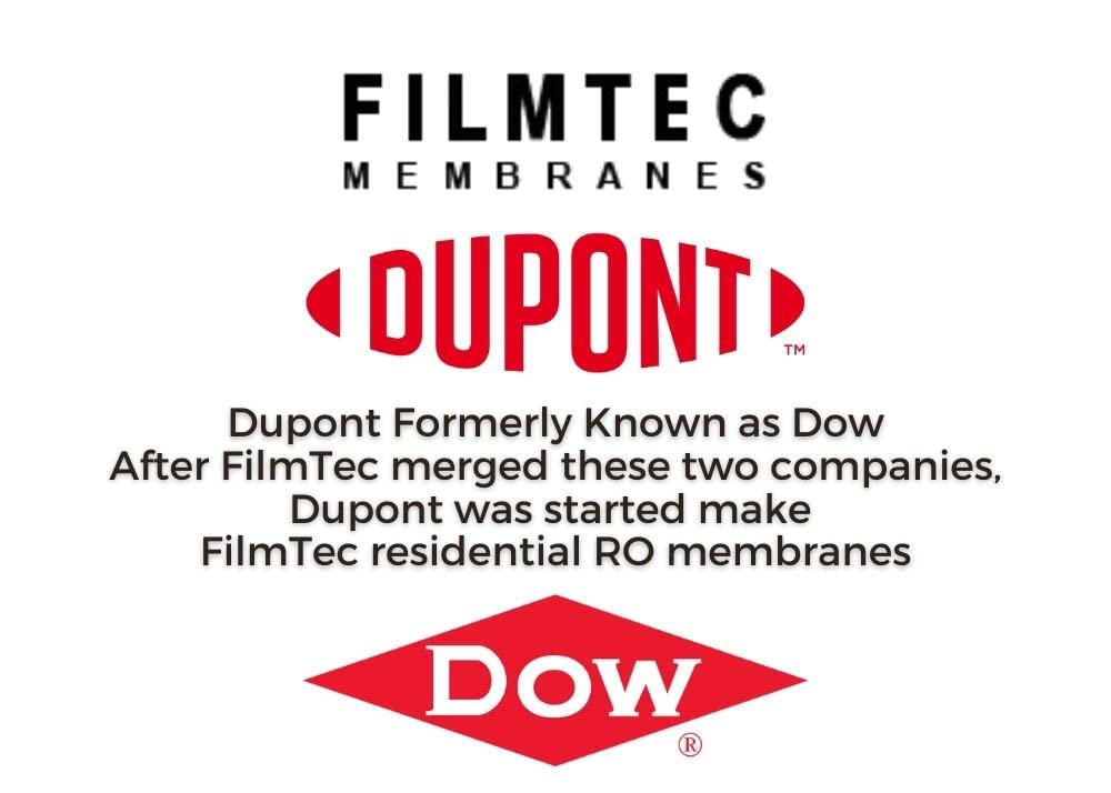 Dow FilmTec TW30-1812-50HR membrane with chlorine tolerance under 0.1 ppm.