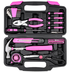 DOWELL 40-piece pink tool set with case for organized home repairs