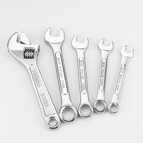 DOWELL 90-piece tool set adjustable wrench ready for different fasteners.