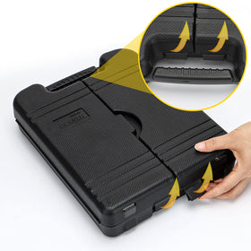 DOWELL 90-piece tool set bubble level helps true alignment.