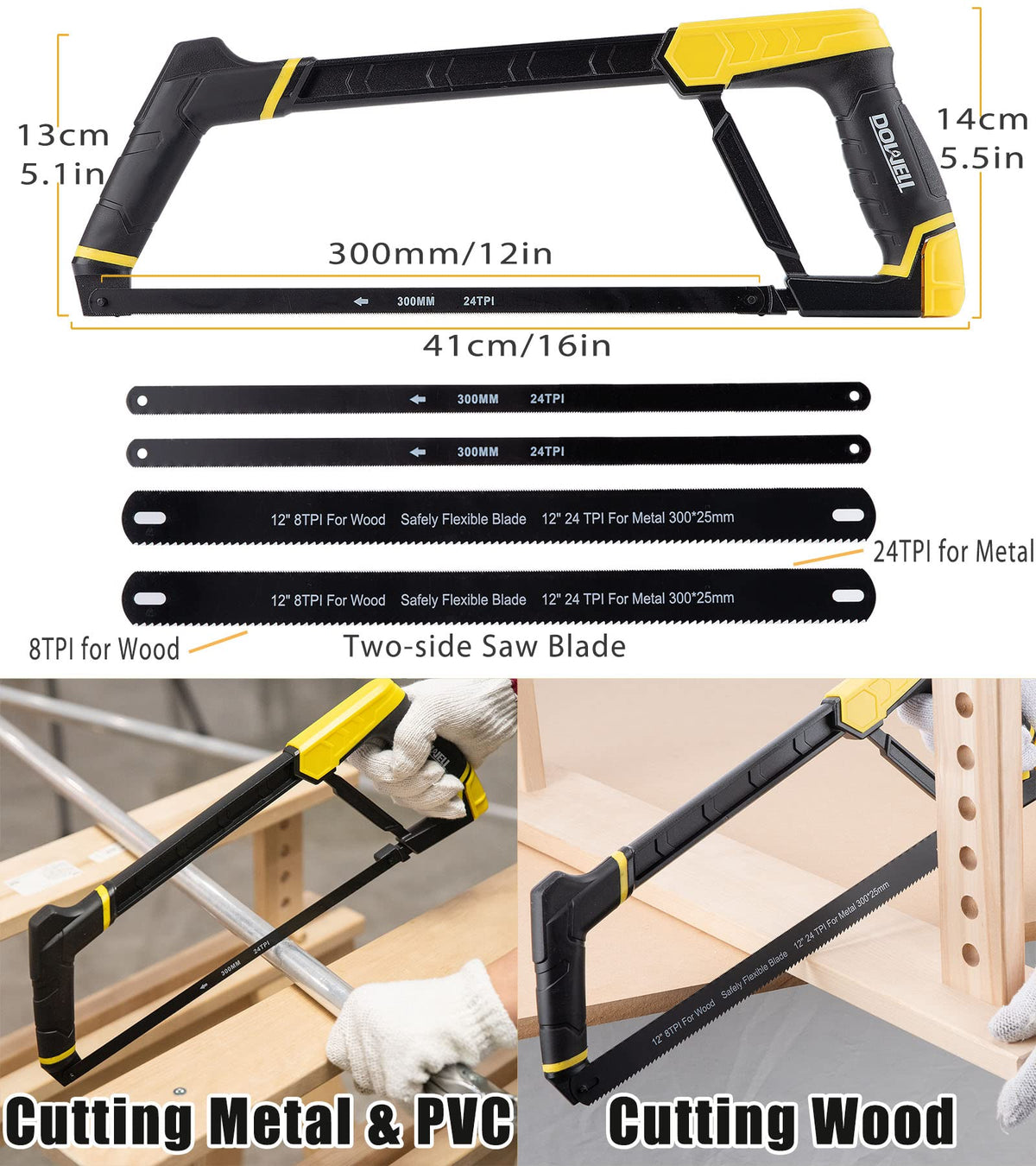 DOWELL 12in frame in 90-degree position for standard cuts