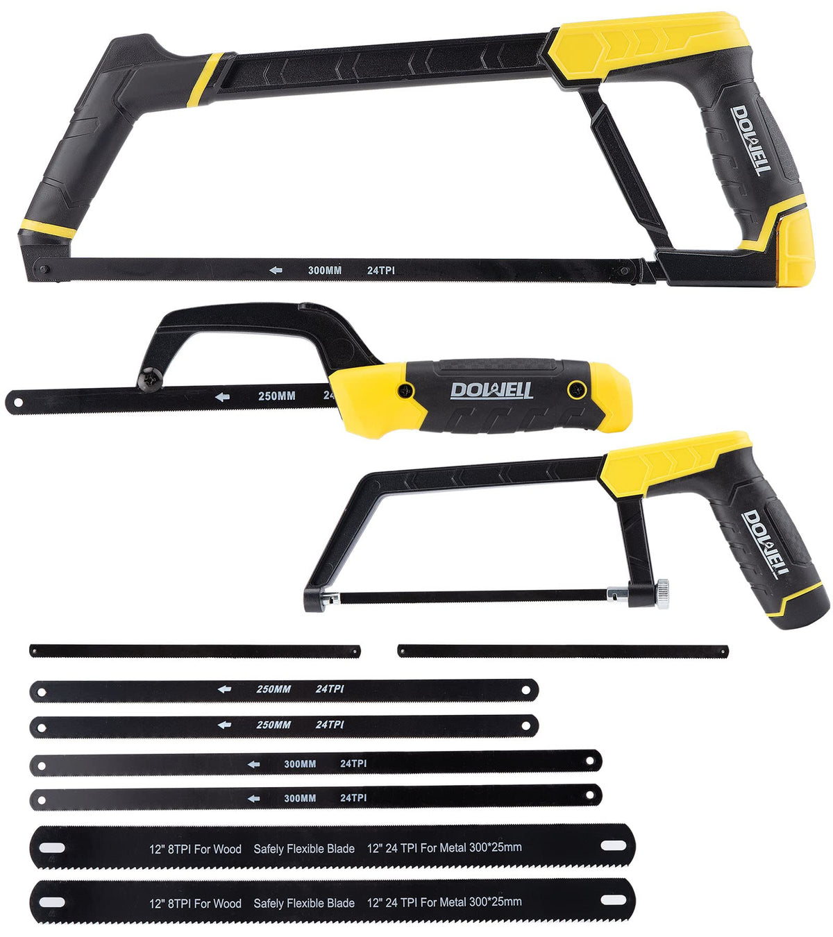 DOWELL 12in hacksaw frame delivers precise wood cuts with a sturdy design