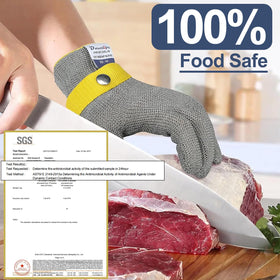 Dowellife ANSI A9 glove oyster shucking and seafood processing in action