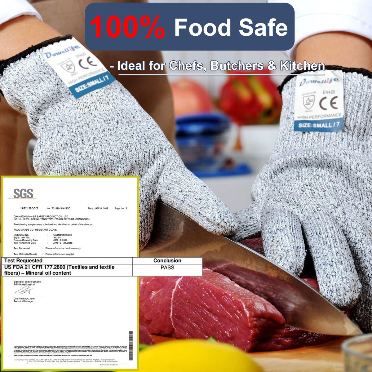 Dowellife cut resistant gloves easy to clean after use.
