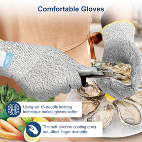 Dowellife Level 5 gloves are food-grade, safe for mandoline, knife work, and prep.