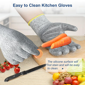 Dowellife oyster shucking glove in action with non-slip grip