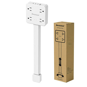 Doxuanai outlet extender stick extended length showing reach behind furniture for easy access.