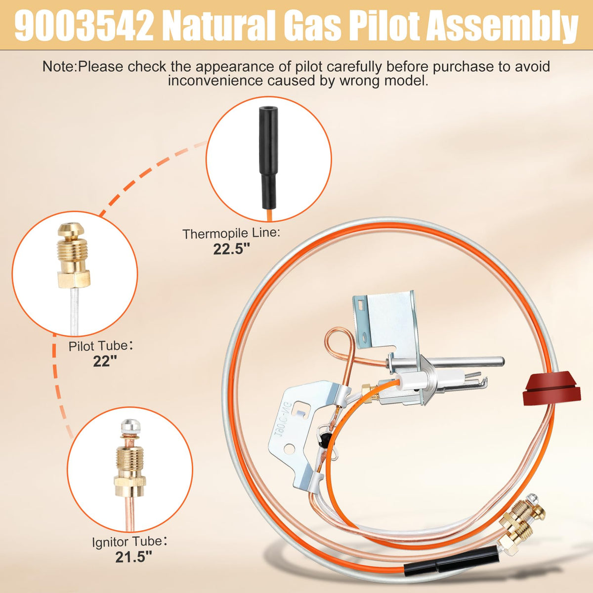 Dozont 9003542 pilot assembly works with Kenmore units, easing replacements and reducing downtime.