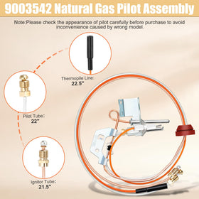 Dozont 9003542 pilot assembly works with Kenmore units, easing replacements and reducing downtime.