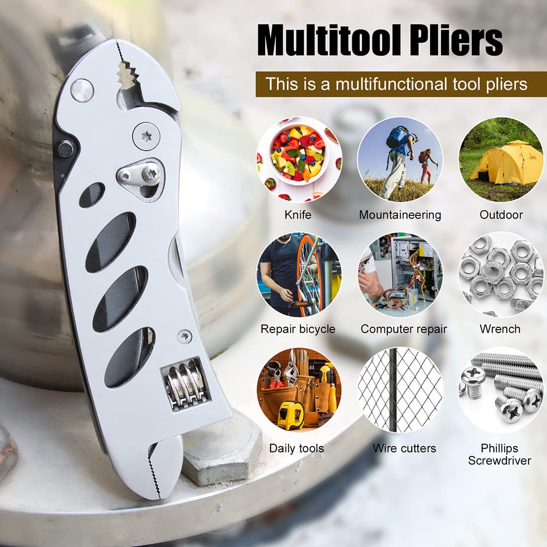 Dpnao Multitool Wrench with nylon sheath for secure belt carry.