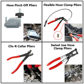 DPTOOL angled flat band pliers designed for hard-to-reach clamps