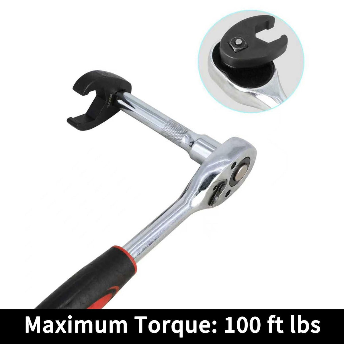 DPTOOL crowfoot wrench set 32mm reaching a large nut behind components