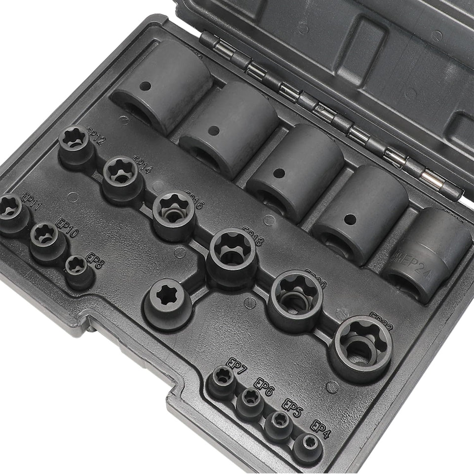 DPTOOL External Torx Plus socket set front view for versatile fastener work