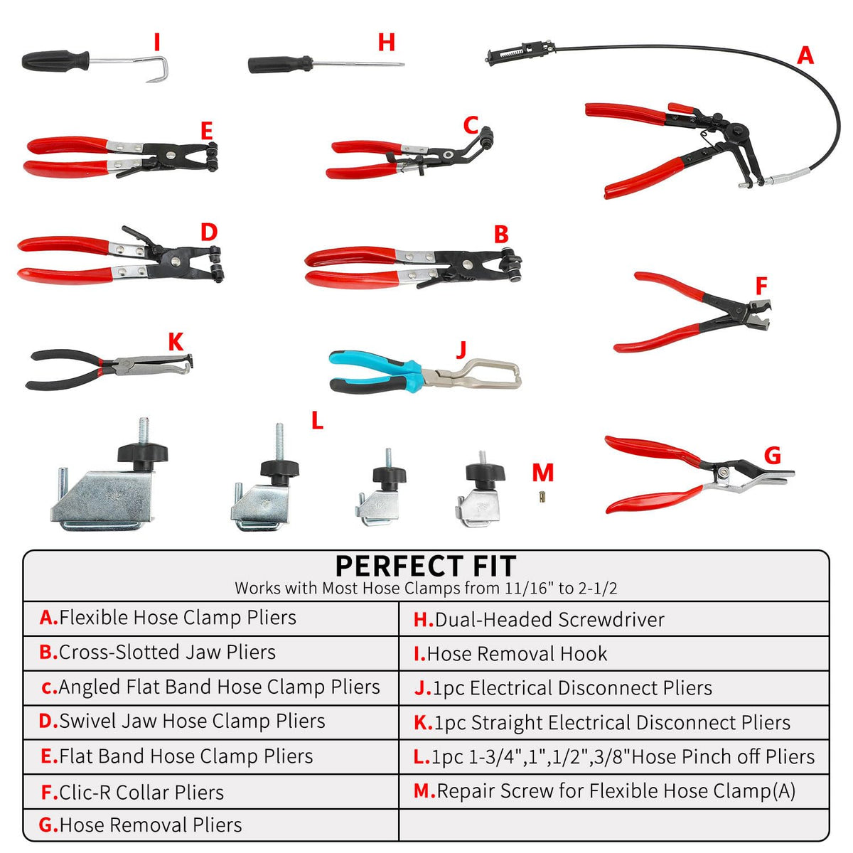 DPTOOL flexible hose clamp pliers reach tight spaces with ease