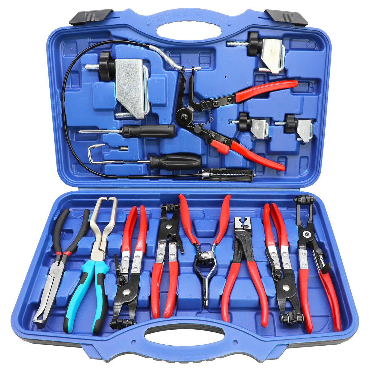 DPTOOL hose clamp pliers set in use for fast automotive hose removal