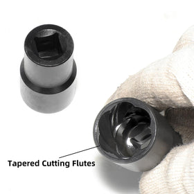 DPTOOL internal-spiral-grip design on extractor teeth for secure grip