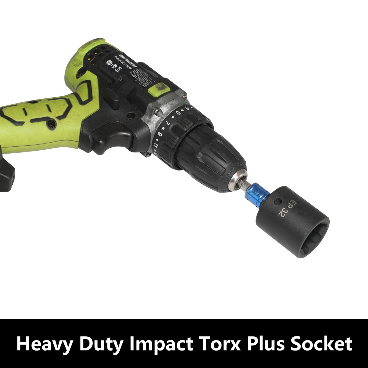 DPTOOL socket set in use with impact wrench showing durability