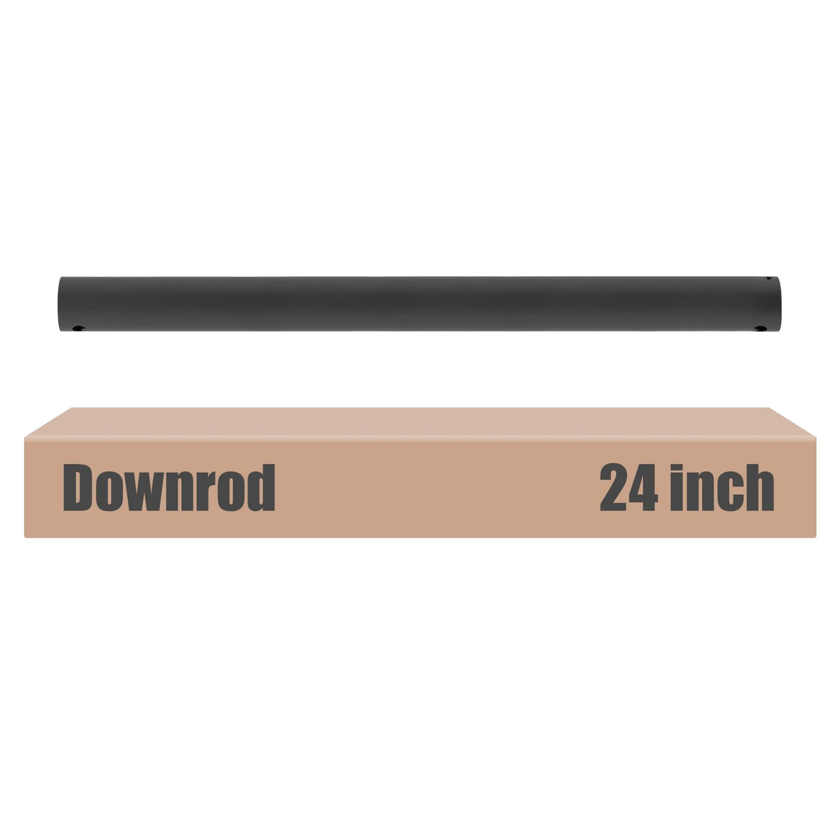DPXMYG 24in downrod black front view shows height customization
