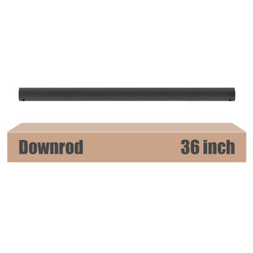 DPXMYG 36in black downrod extends ceiling fan height with a clean, modern look.