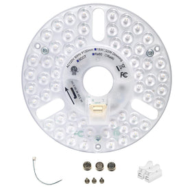 DPXMYG 5-inch LED ceiling fan light kit assembly demonstrates easy installation.