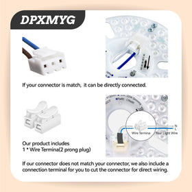DPXMYG 5-inch LED ceiling fan light kit flicker-free illumination for comfortable evenings.
