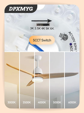 DPXMYG 5-inch LED ceiling fan light kit installation guide included for simple upgrade.