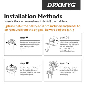 DPXMYG downrod length helps tailor fan height to room dimensions.