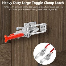 Dpyrrhic latch clamp suited for smoker lids and toolboxes